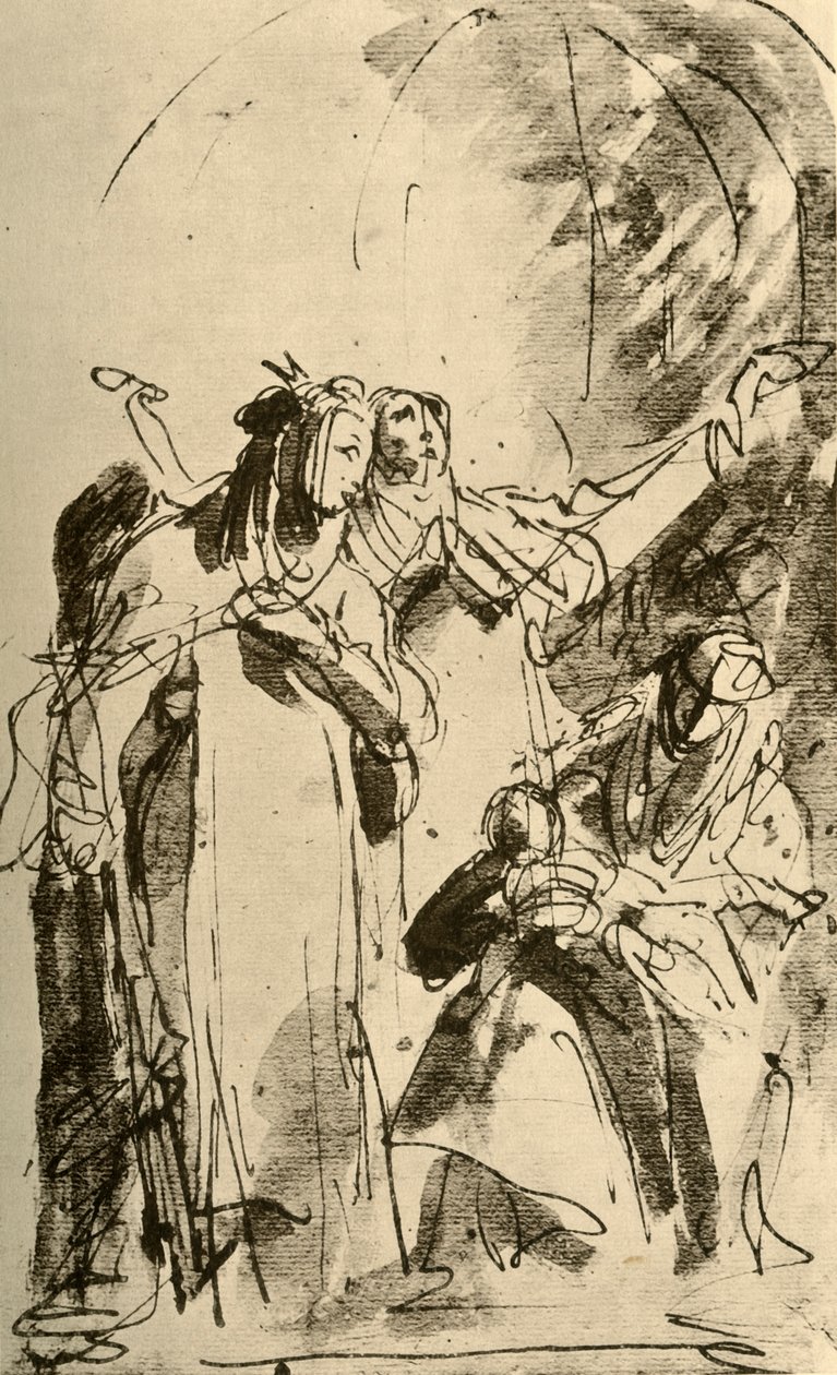 Madonna met twee vrouwelijke heiligen, 1747-1748, 1928 door Giovanni Battista Tiepolo