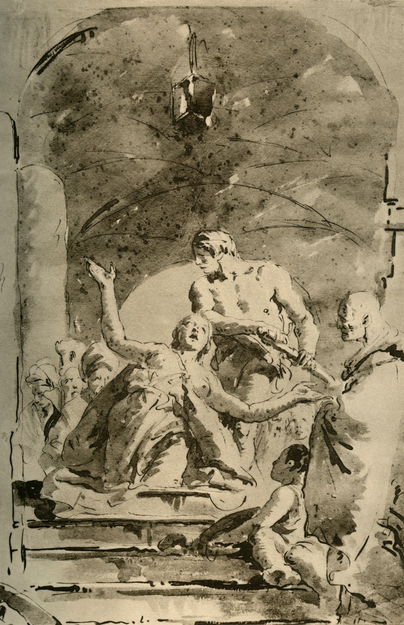 Martelaarschap van S. Giustina, ca. 1730s door Giovanni Battista Tiepolo