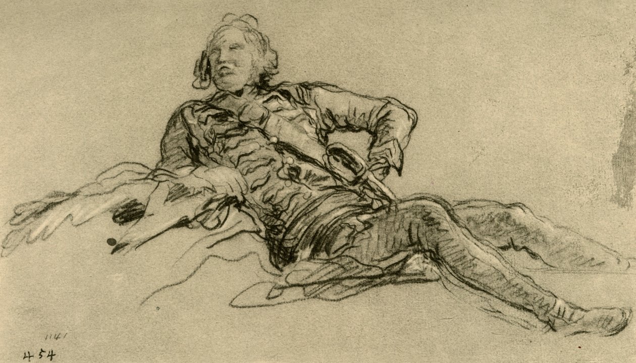Officier rustend, 1752-1753, 1928 door Giovanni Battista Tiepolo
