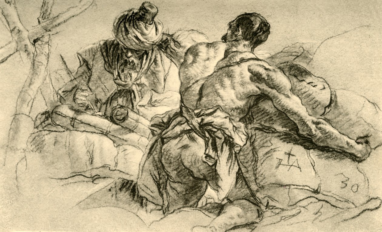 Oosterse kooplieden met balen goederen, 1753, 1928 door Giovanni Battista Tiepolo