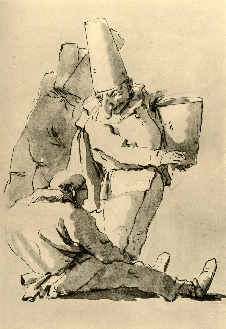 Pulcinelli, midden 18e eeuw, 1928 door Giovanni Battista Tiepolo