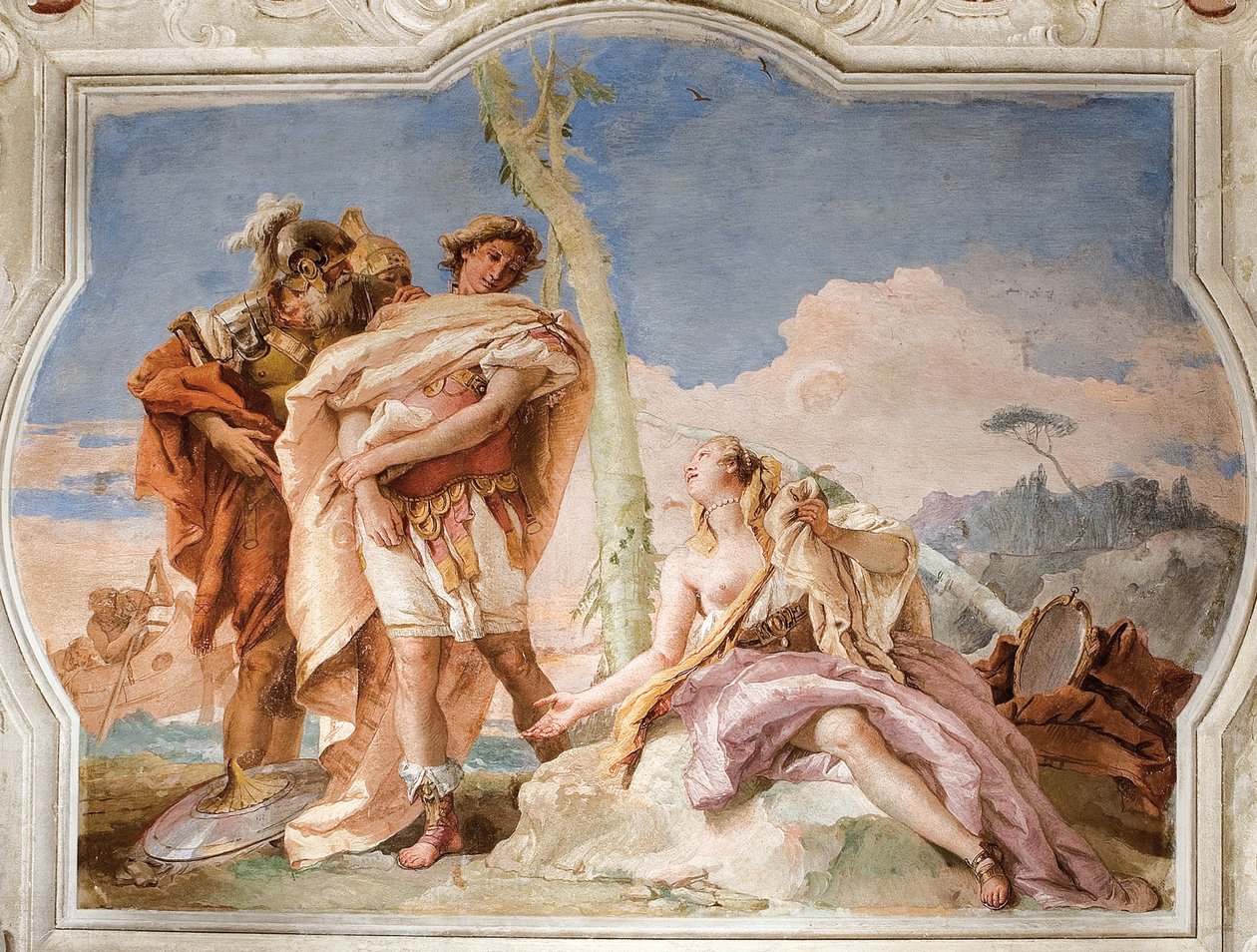 Rinaldo Verlaat Armida, uit de Kamer van Jeruzalem Bevrijd in de Palazzina door Giovanni Battista Tiepolo
