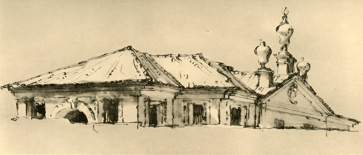 Dakverdieping van een Villa, 1757, 1928 door Giovanni Battista Tiepolo