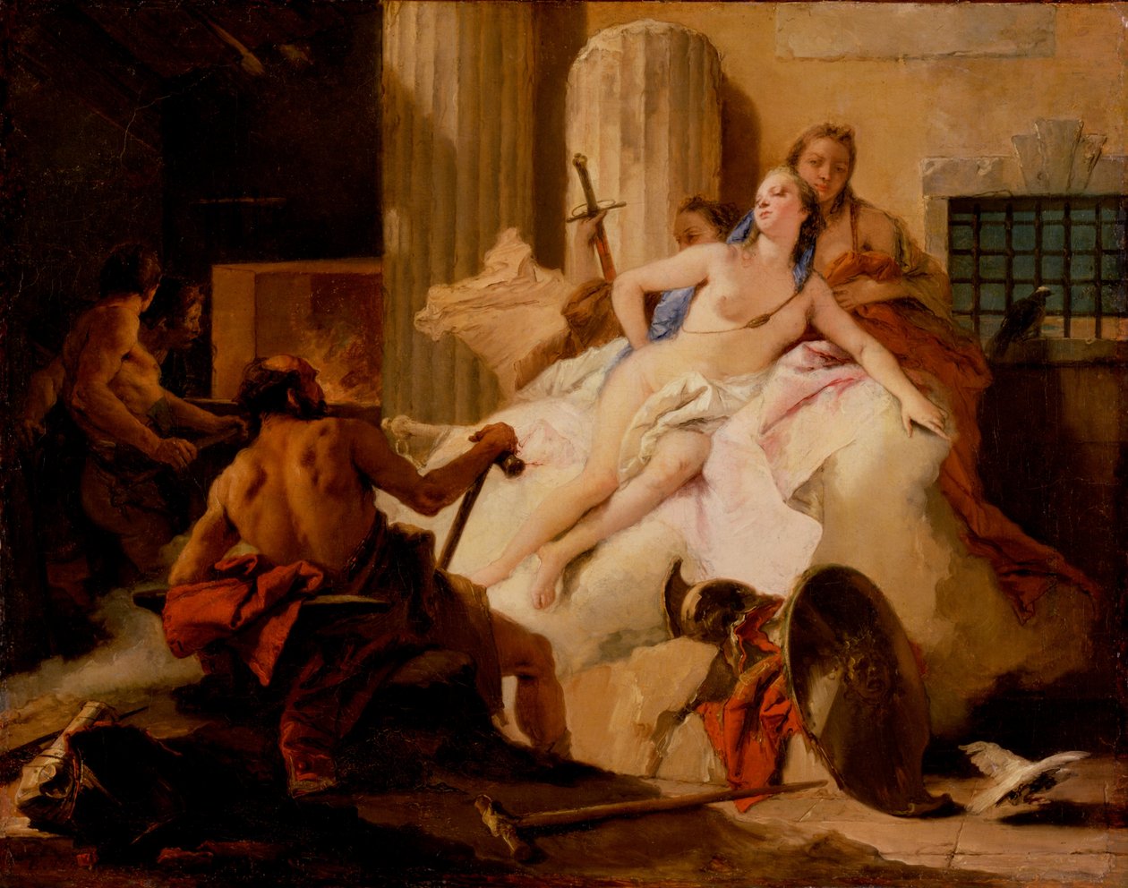 Schets voor "Venus en Vulcanus door Giovanni Battista Tiepolo