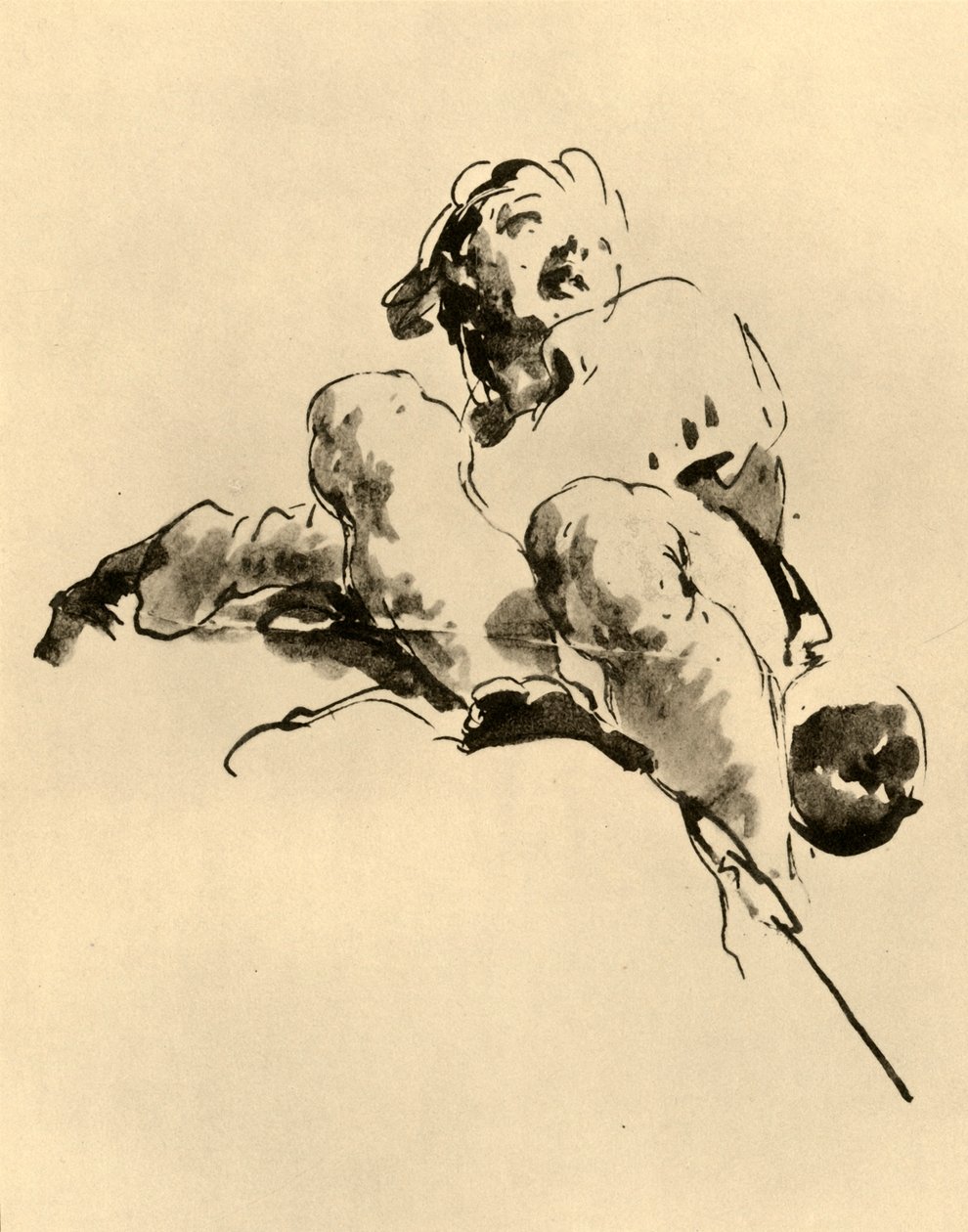 Hurkend Jongeling door Giovanni-Battista Tiepolo