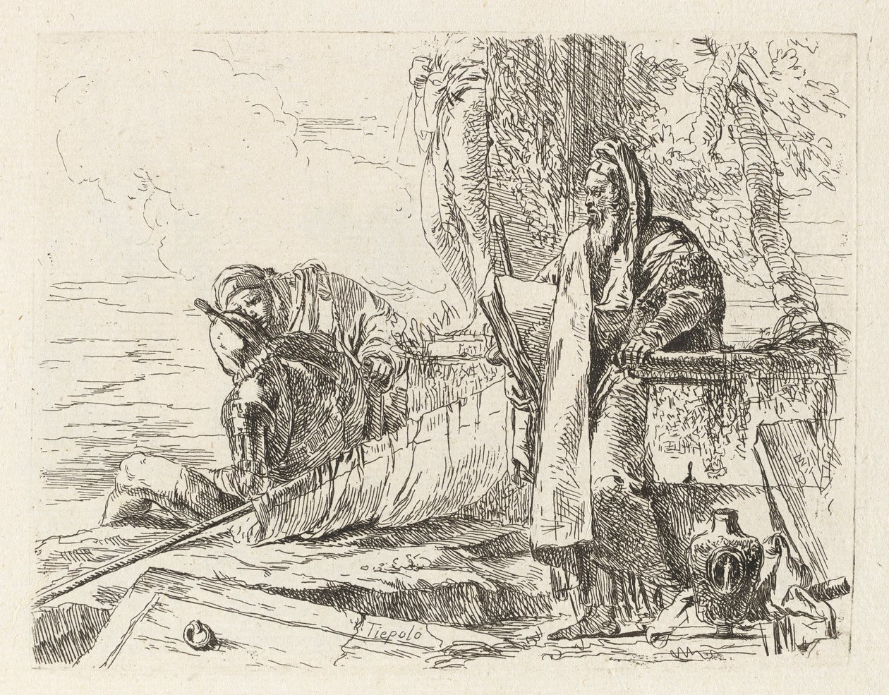 Staande Filosoof en Twee Andere Figuren, uit Vari capricci (Verschillende Capriccio