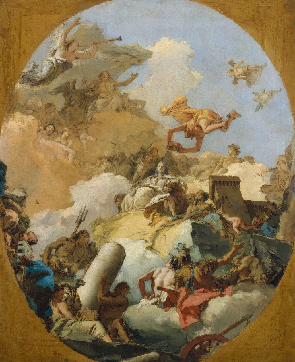 De apotheose van de Spaanse monarchie door Giovanni-Battista Tiepolo