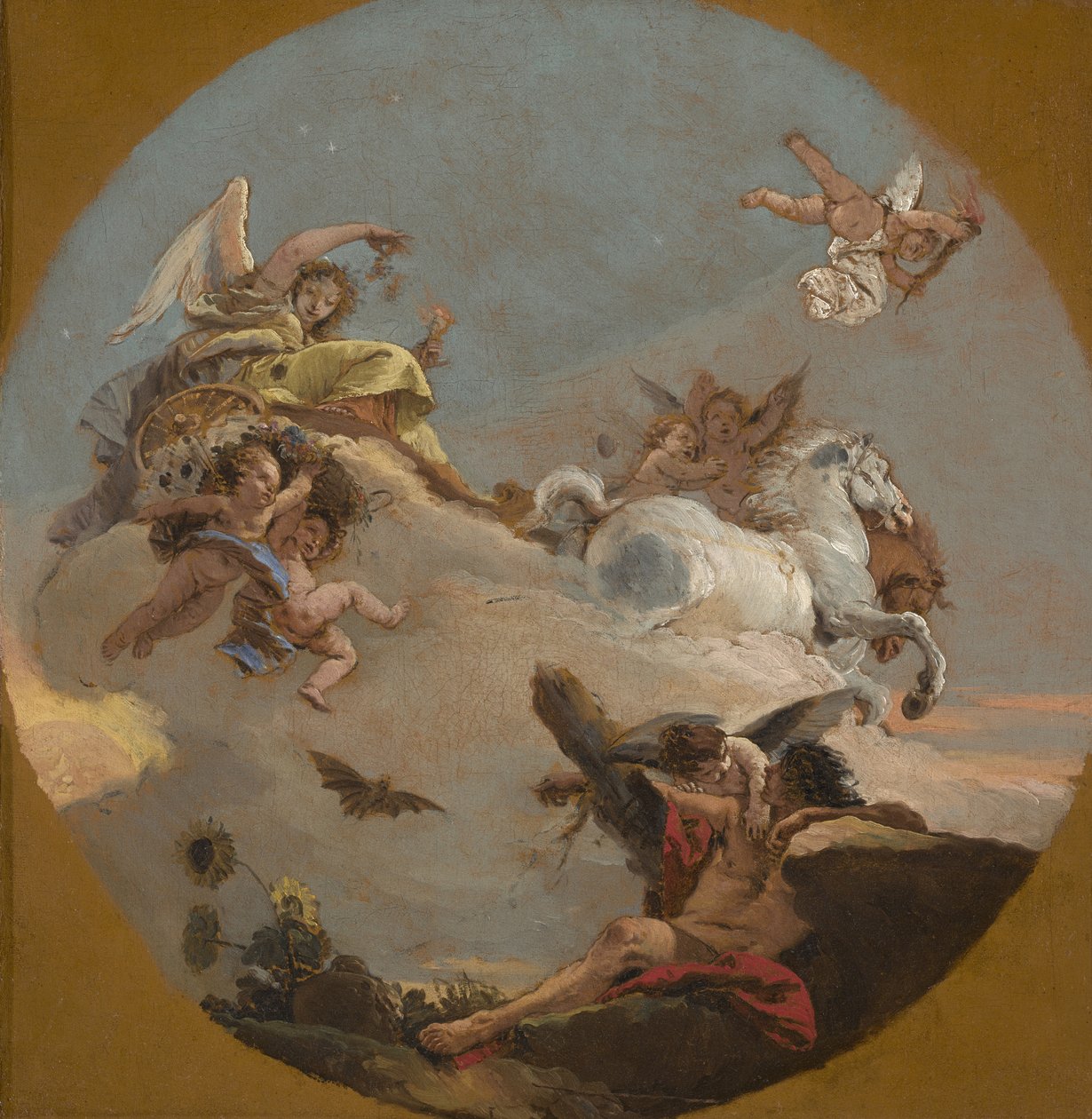 De wagen van Aurora, ca. 1734 door Giovanni Battista Tiepolo