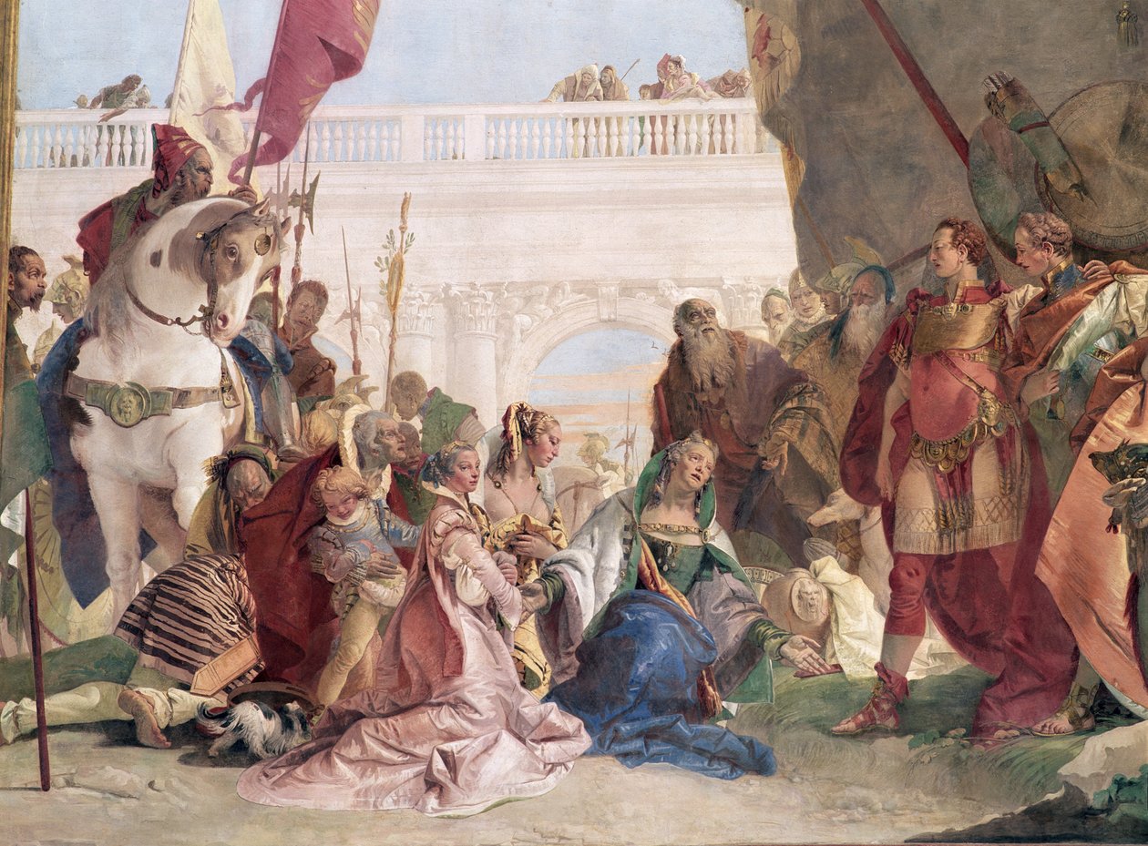 De Familie van Darius voor Alexander door Giovanni Battista Tiepolo