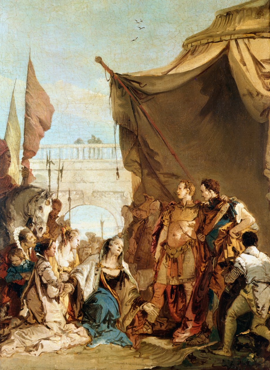 De familie van Darius voor Alexander, 333 v.Chr., ca. 1745 door Giovanni Battista Tiepolo
