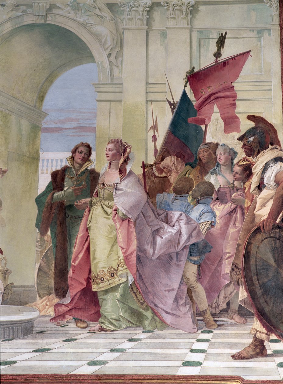 De Grootmoedigheid van Scipio (detail) door Giovanni Battista Tiepolo