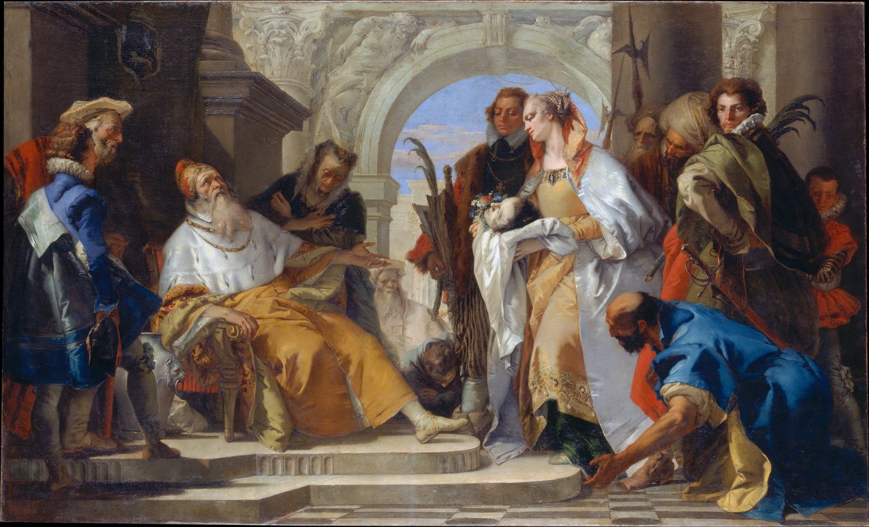 De beschermheiligen van de familie Crotta door Giovanni Battista Tiepolo