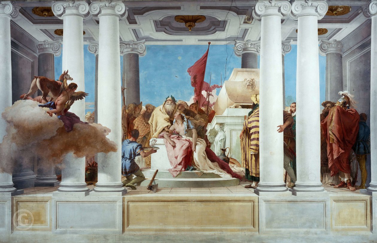 Het offer van Iphigeneia door Giovanni Battista Tiepolo
