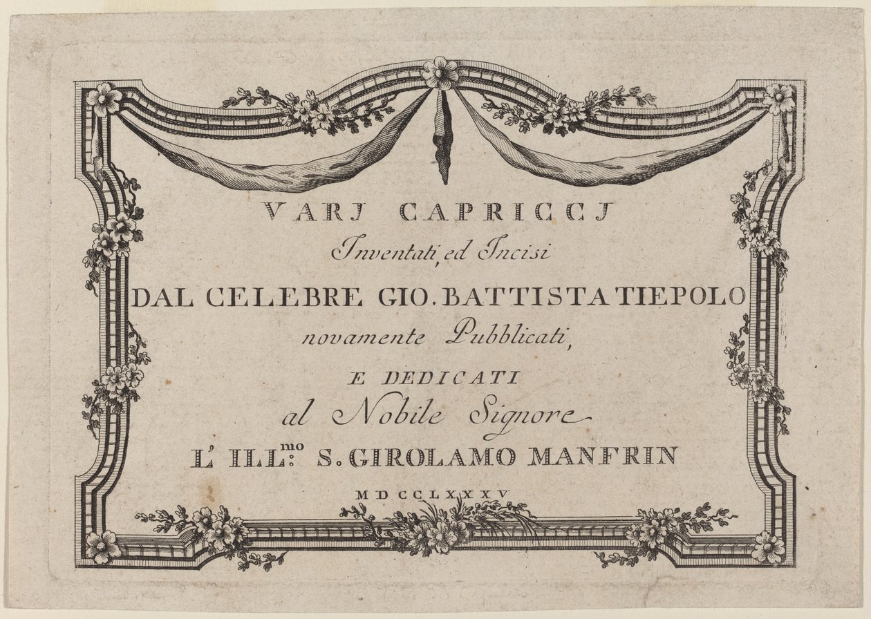 Titelpagina door Giovanni Battista Tiepolo