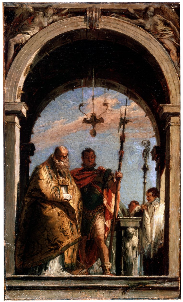 Twee heiligen, 1740-1745 door Giovanni Battista Tiepolo