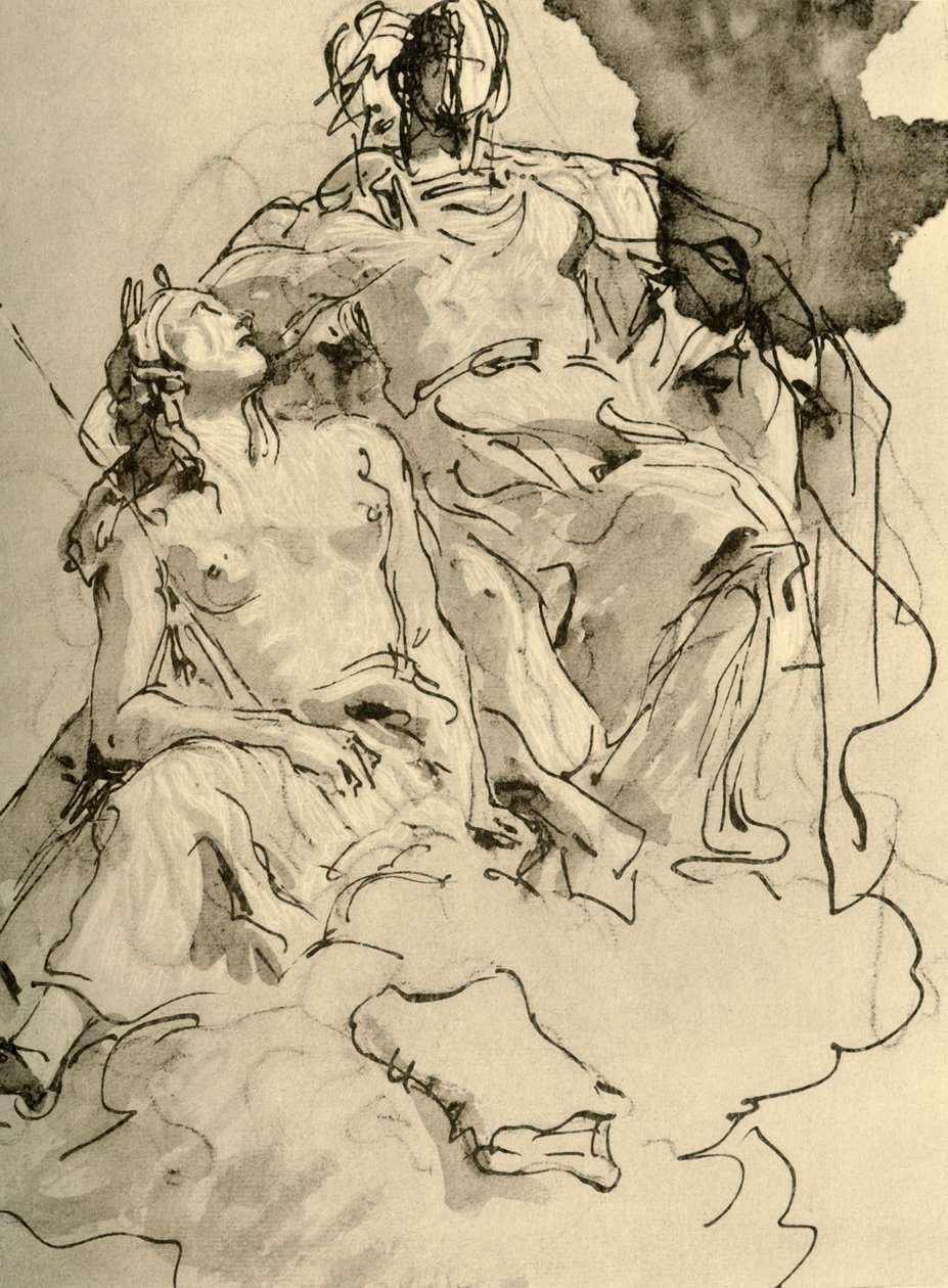 Twee vrouwen, midden 18e eeuw door Giovanni Battista Tiepolo
