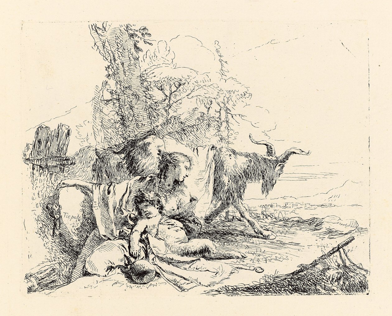 Vari Capricci, voor 1750 door Giovanni Battista Tiepolo