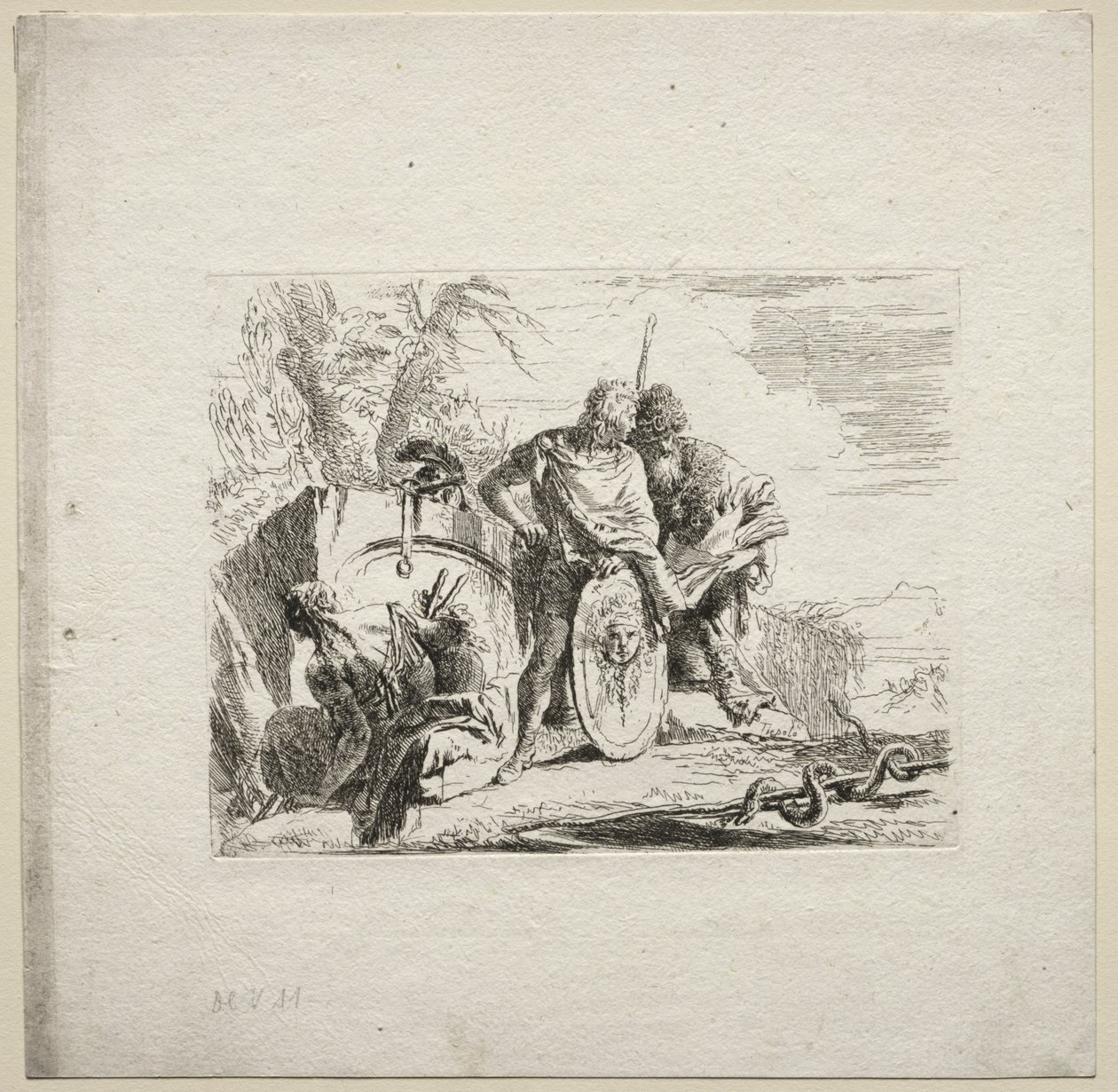 Verschillende Caprices: De Jonge Soldaat en de Astrologer door Giovanni Battista Tiepolo