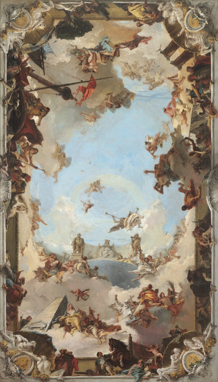 Rijkdom en Voordelen van de Spaanse Monarchie onder Karel III, 1762 door Giovanni Battista Tiepolo