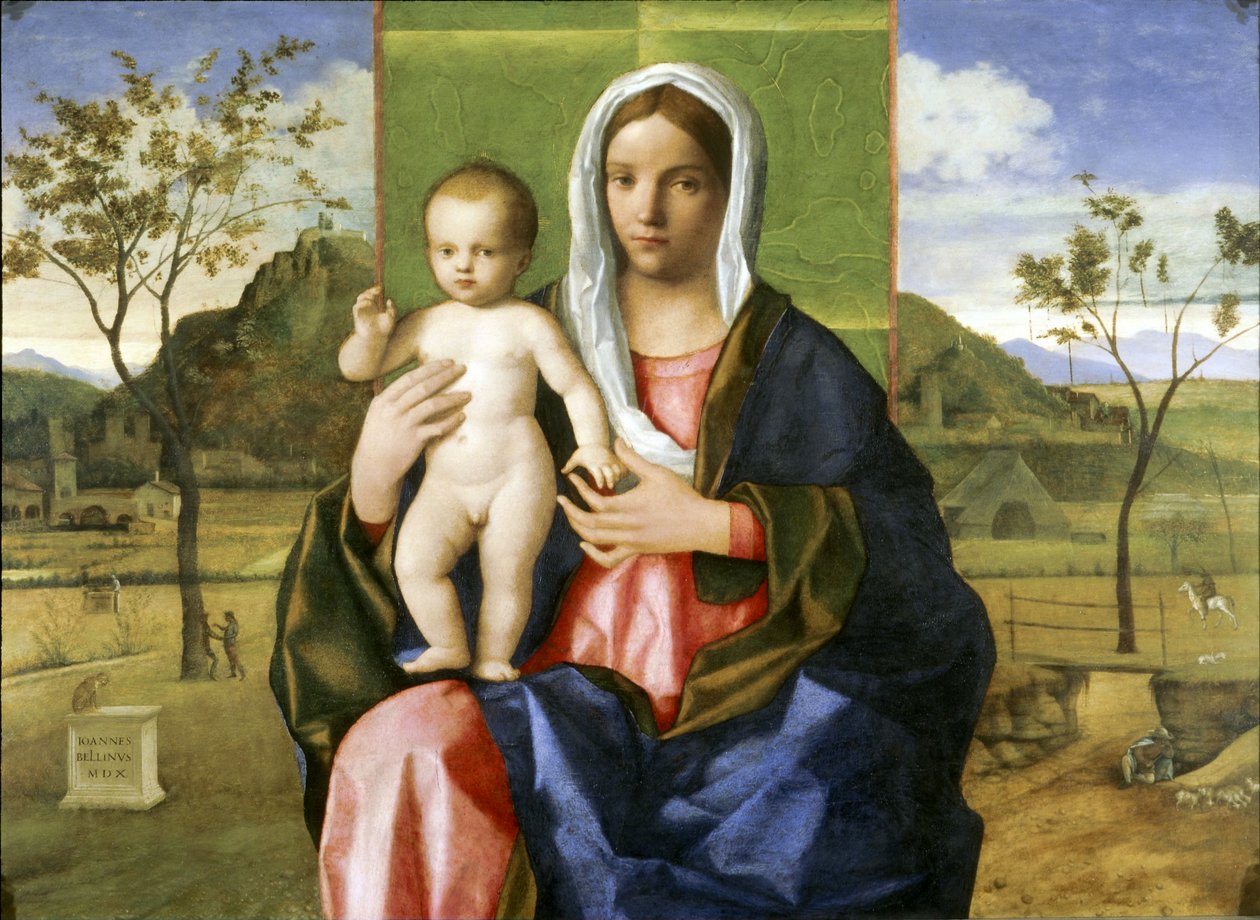 Madonna en kind zegenen door Giovanni Bellini