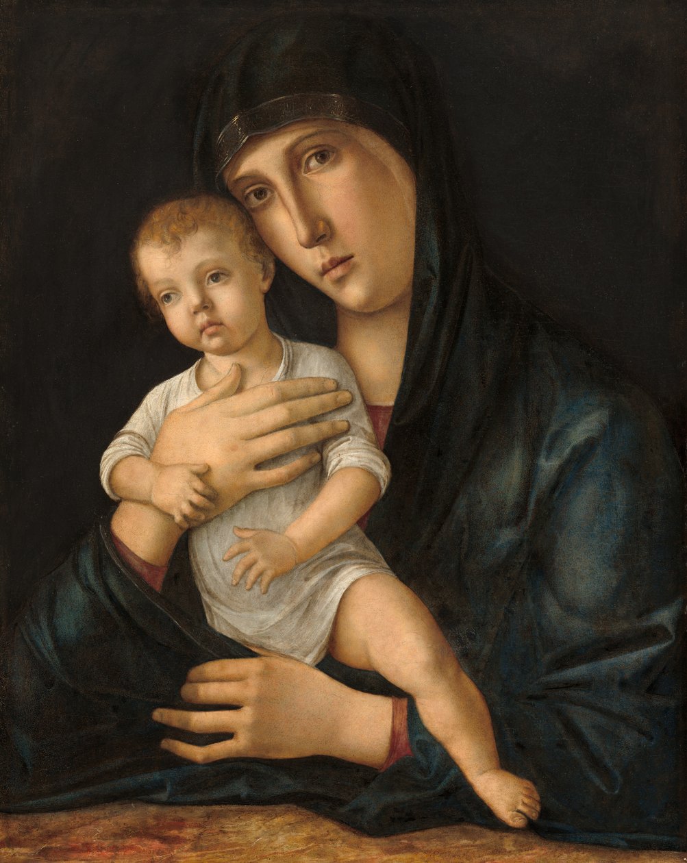 Madonna met kind, ca. 1480-1485 (olieverf op paneel) door Giovanni Bellini