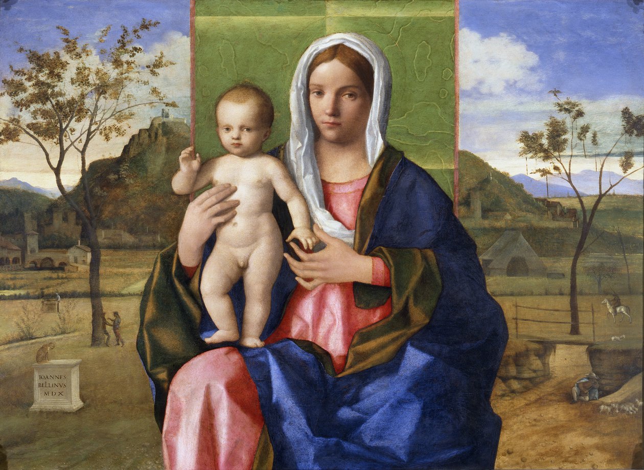 Madonna en kind door Giovanni Bellini