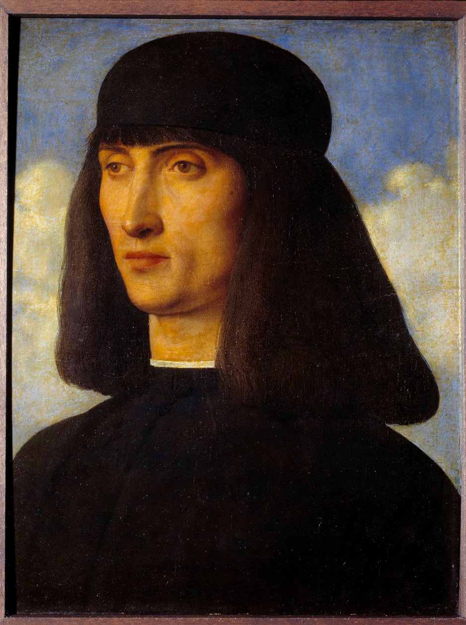 Portret van een man door Giovanni Bellini