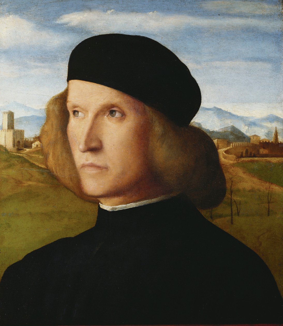 Portret van een jonge man door Giovanni Bellini