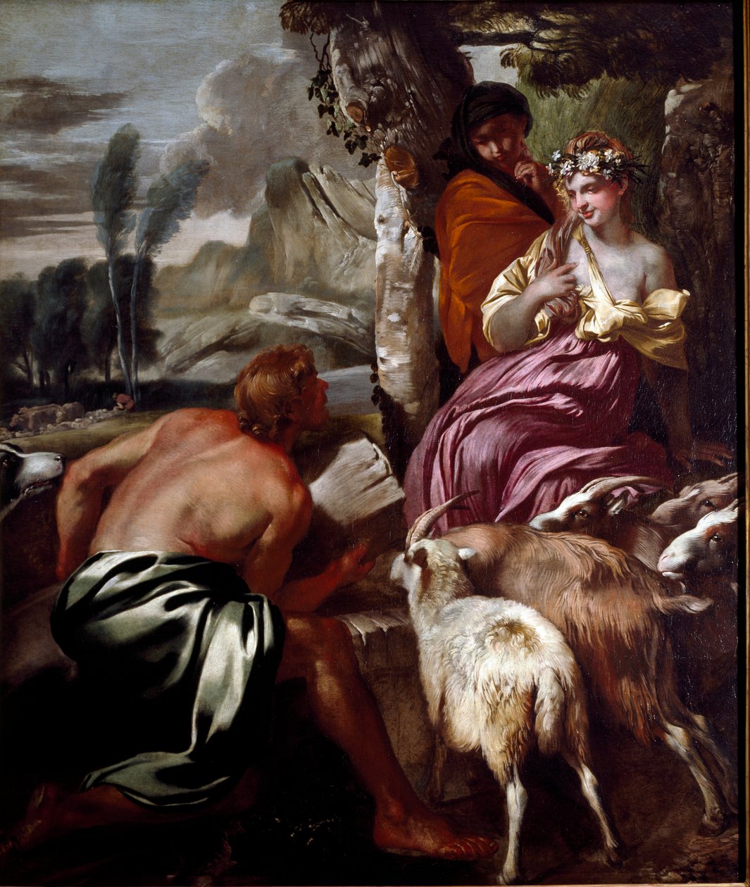 Jacob ontmoet Rachel bij de bron door Giovanni Benedetto Castiglione