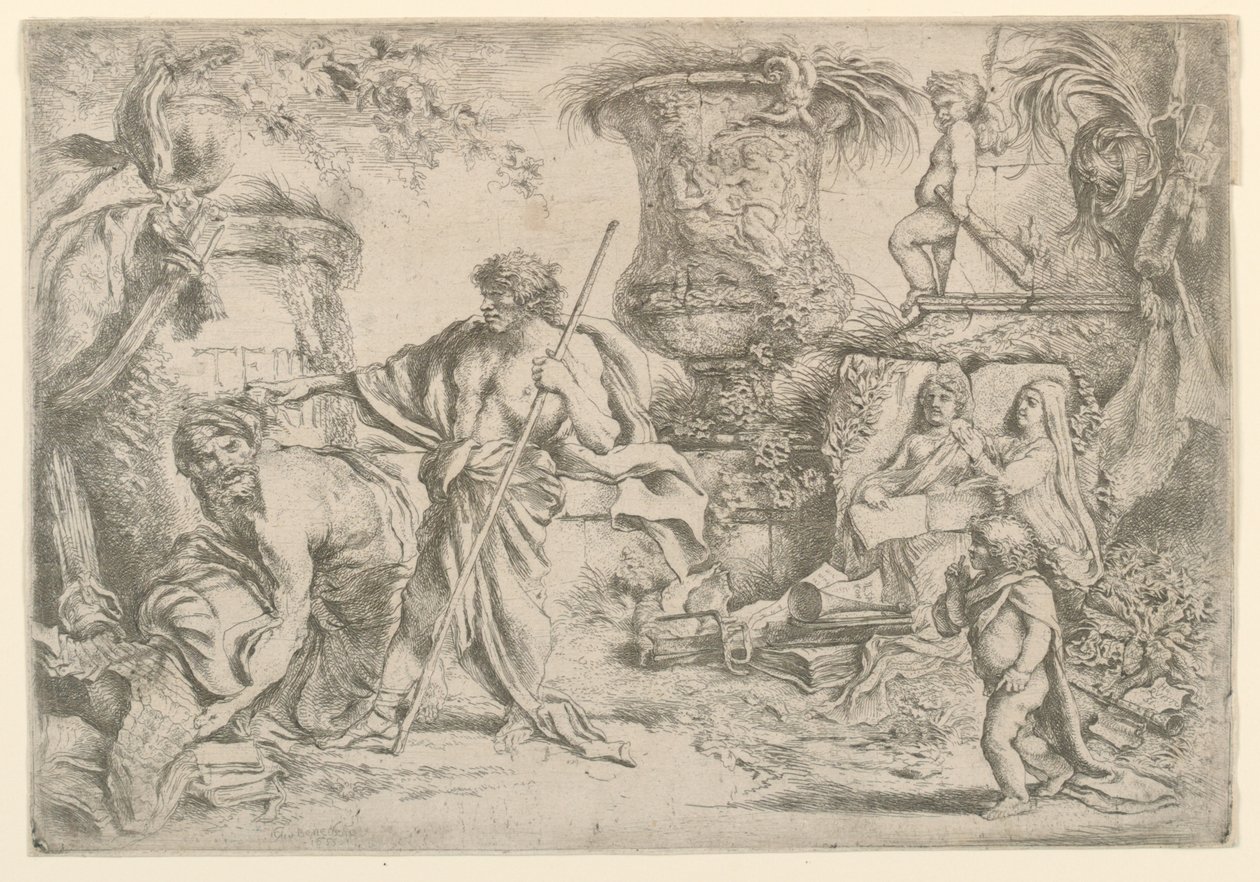 Allegorie van vergankelijkheid door Giovanni Benedetto Castiglione