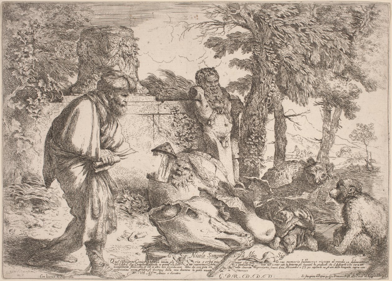 Diogenes op Zoek naar een Eerlijk Man door Giovanni Benedetto Castiglione