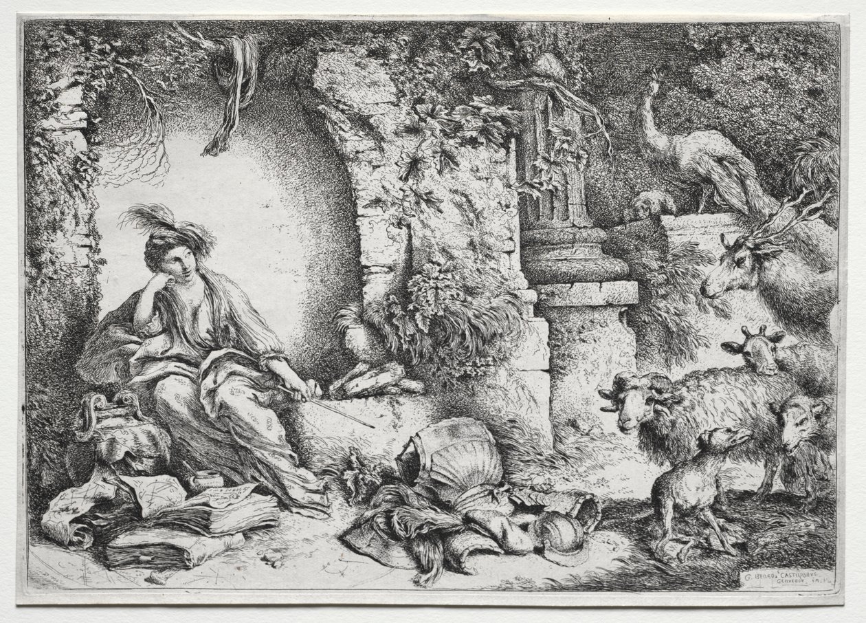 De melancholie door Giovanni Benedetto Castiglione