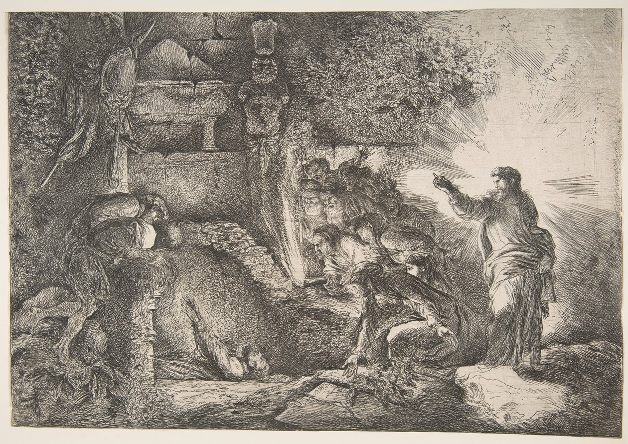 Opwekking van Lazarus door Giovanni Benedetto Castiglione