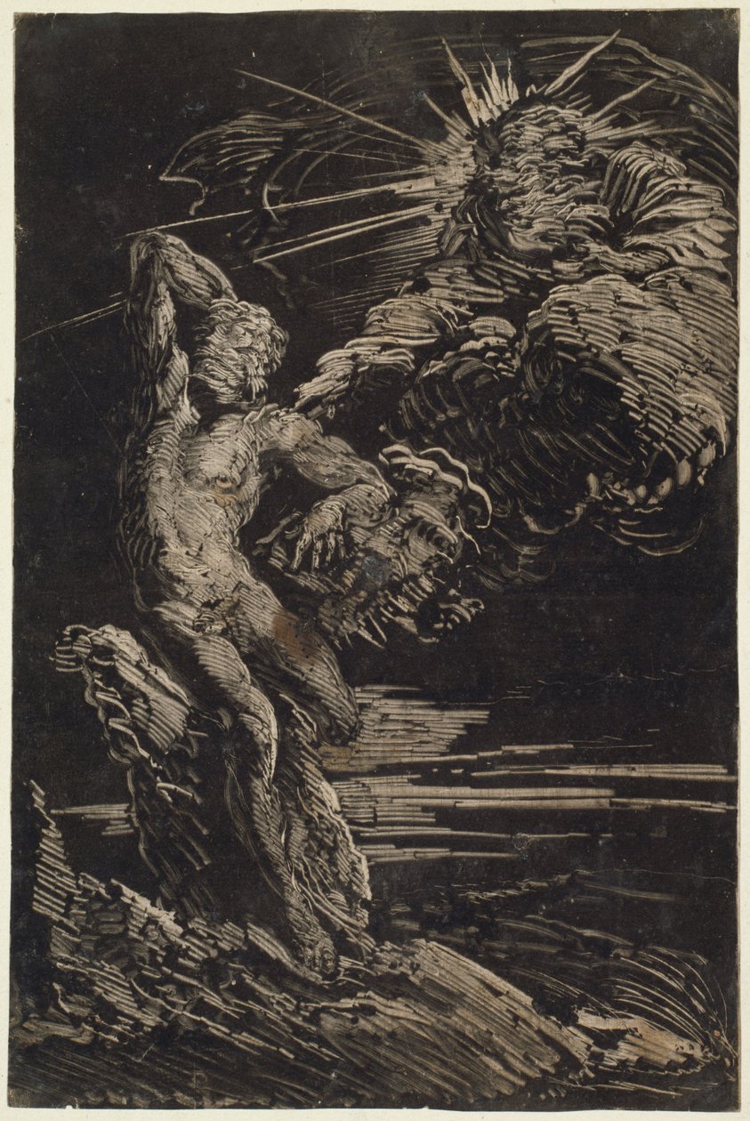 De schepping van Adam door Giovanni Benedetto Castiglione