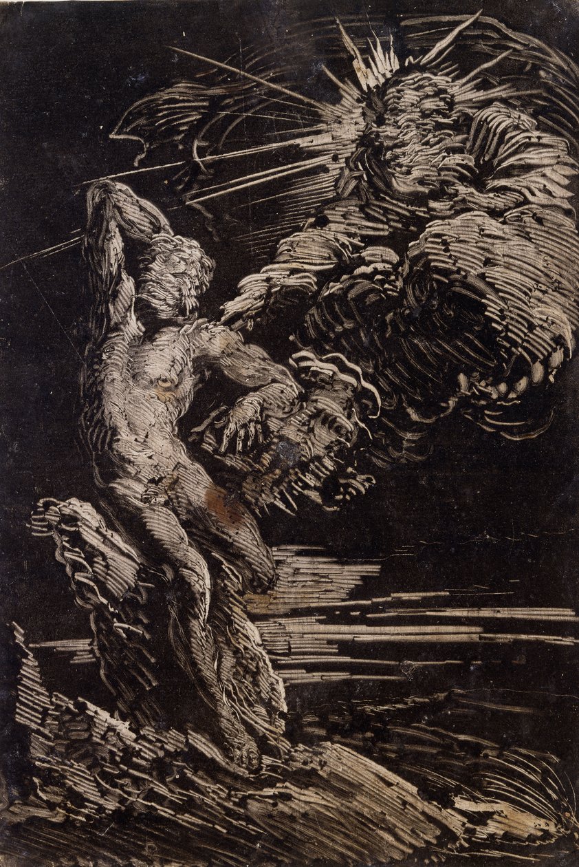 De Schepping van Adam, ca. 1642 door Giovanni Benedetto Castiglione