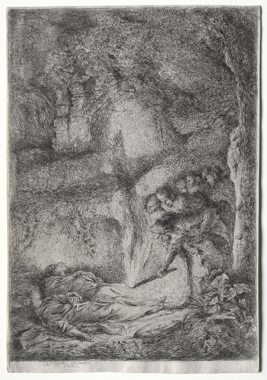 De ontdekking van de lichamen van de heiligen Petrus en Paulus door Giovanni Benedetto Castiglione
