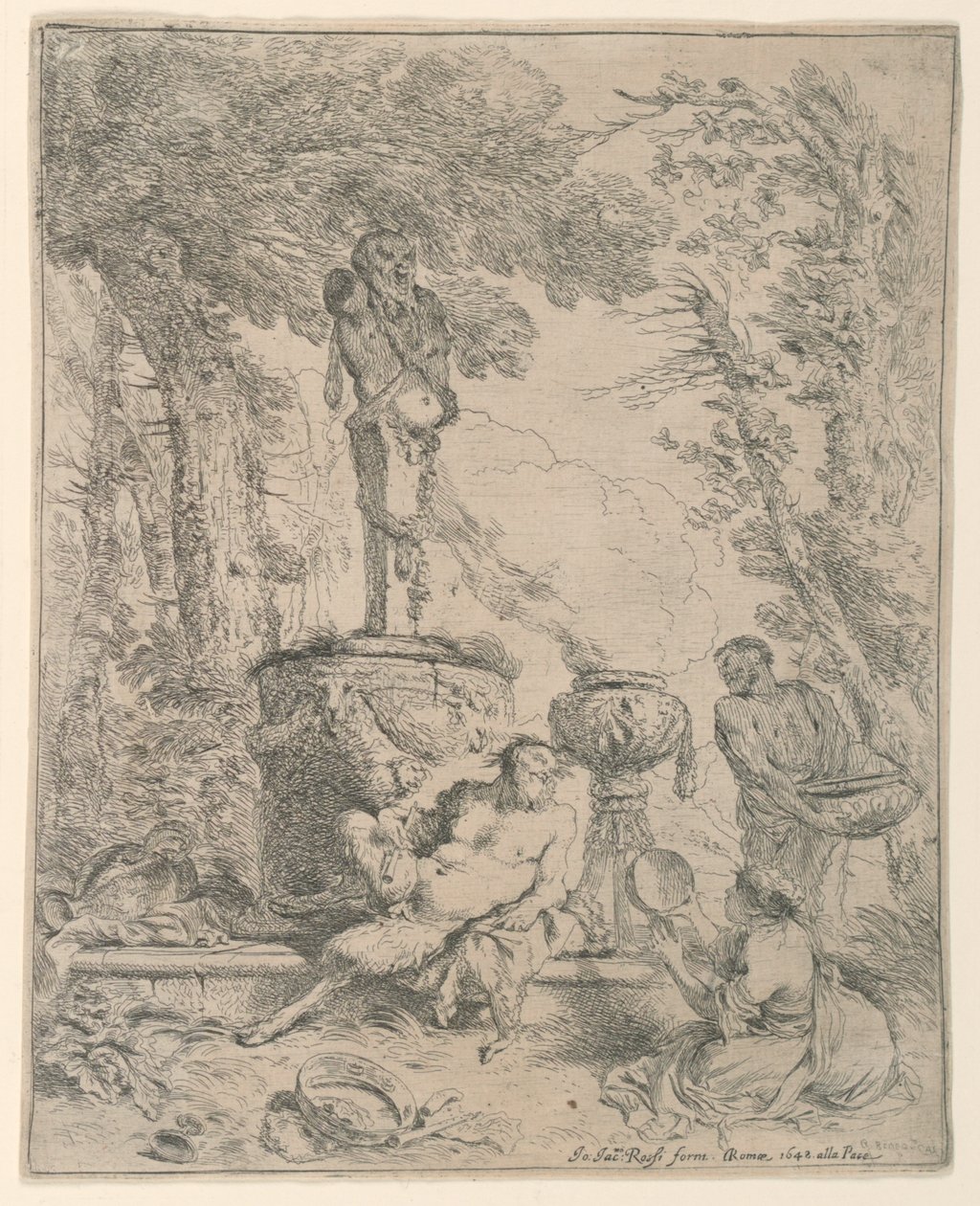 Het Festival van Pan door Giovanni Benedetto Castiglione