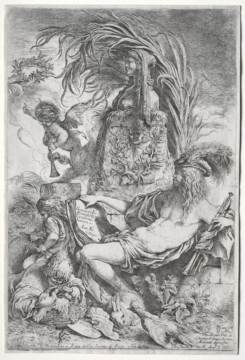 Het genie van Castiglione, 1648 door Giovanni Benedetto Castiglione