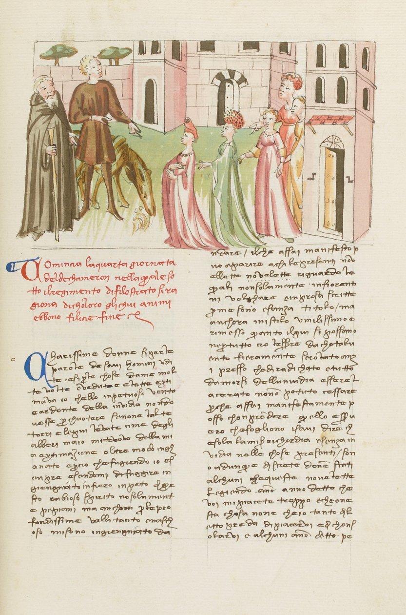 Decameron, Filippo Balducci en zijn zoon in Florence , Dag vier, . door Giovanni Boccaccio