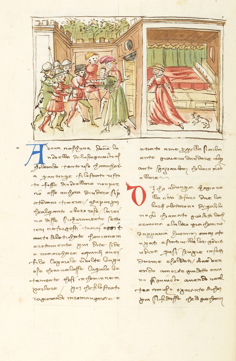 Decameron, De leerling - Ontvoering van Agnesa , Vijfde dag, kort verhaal 5. door Giovanni Boccaccio