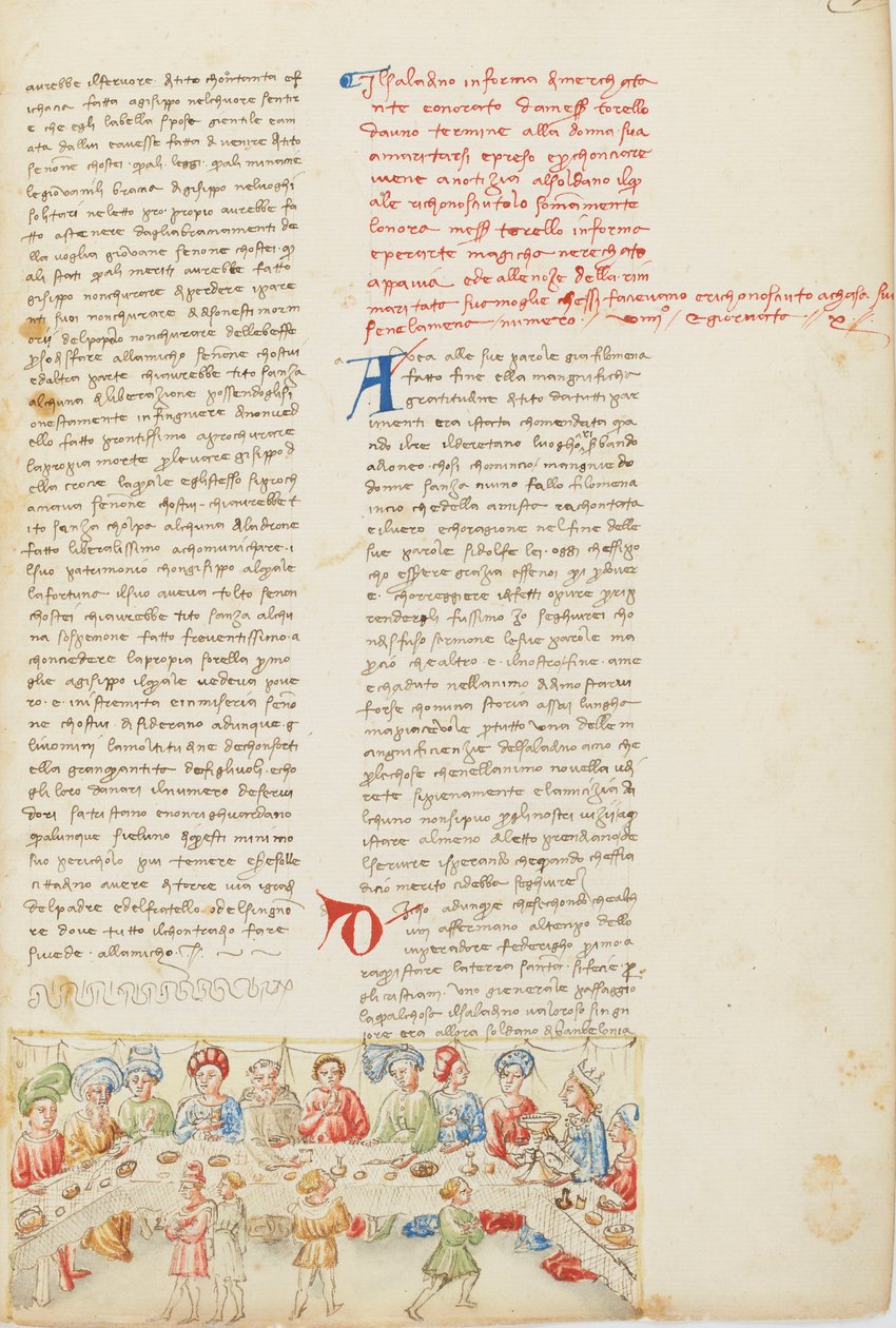 Decameron, Terugkeer door de lucht; Torello di Stra en Adalieta ontmoeten elkaar weer, Tiende dag, kort verhaal 9. door Giovanni Boccaccio