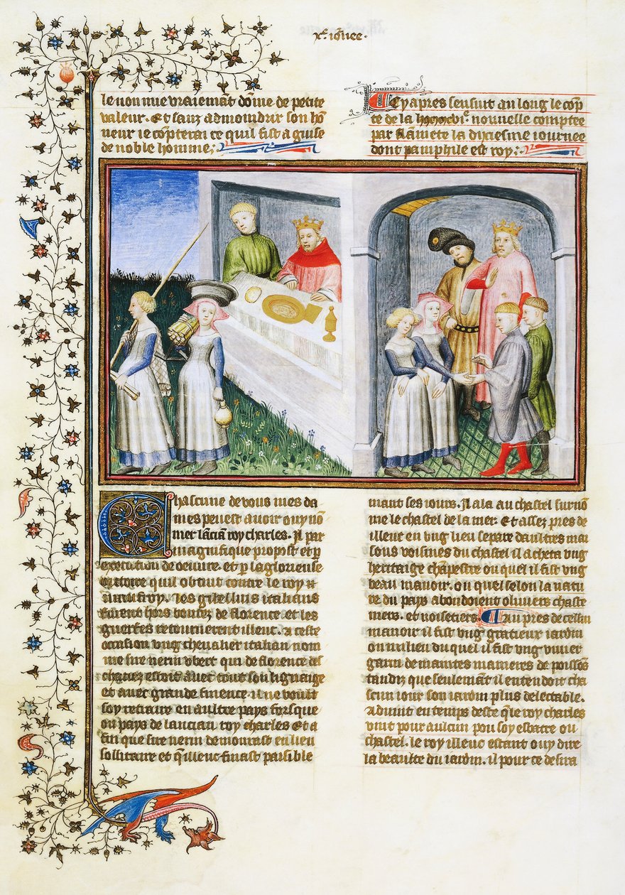 Madonna Dianora belooft zichzelf aan Messer Ansaldo voor een tuin door Giovanni Boccaccio