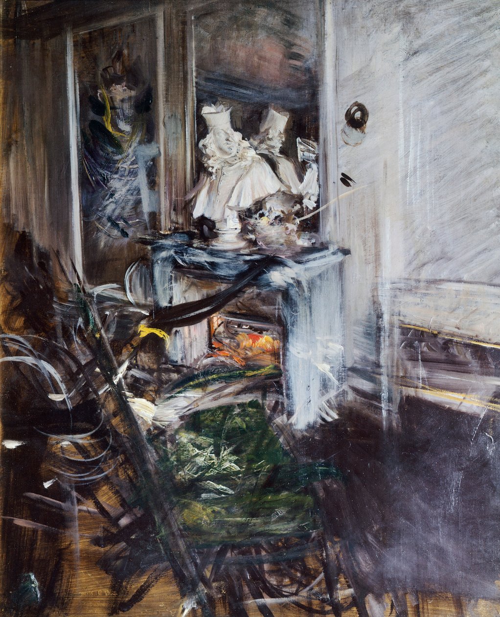 Kardinaal Bernini in de kamer van de schilder door Giovanni Boldini