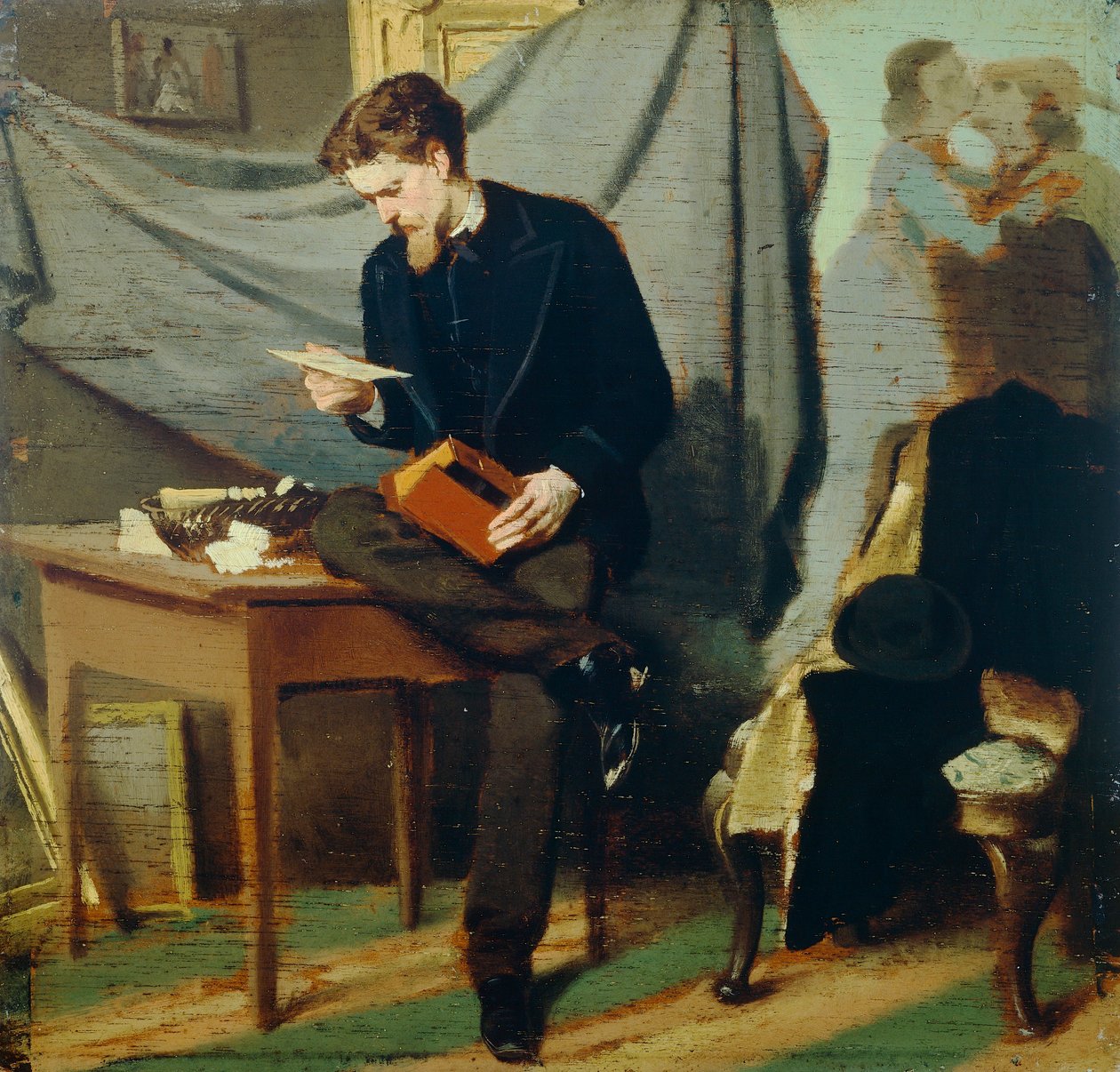 Zelfportret van Lanfredini, circa 1866, door Giovanni Boldini door Giovanni Boldini