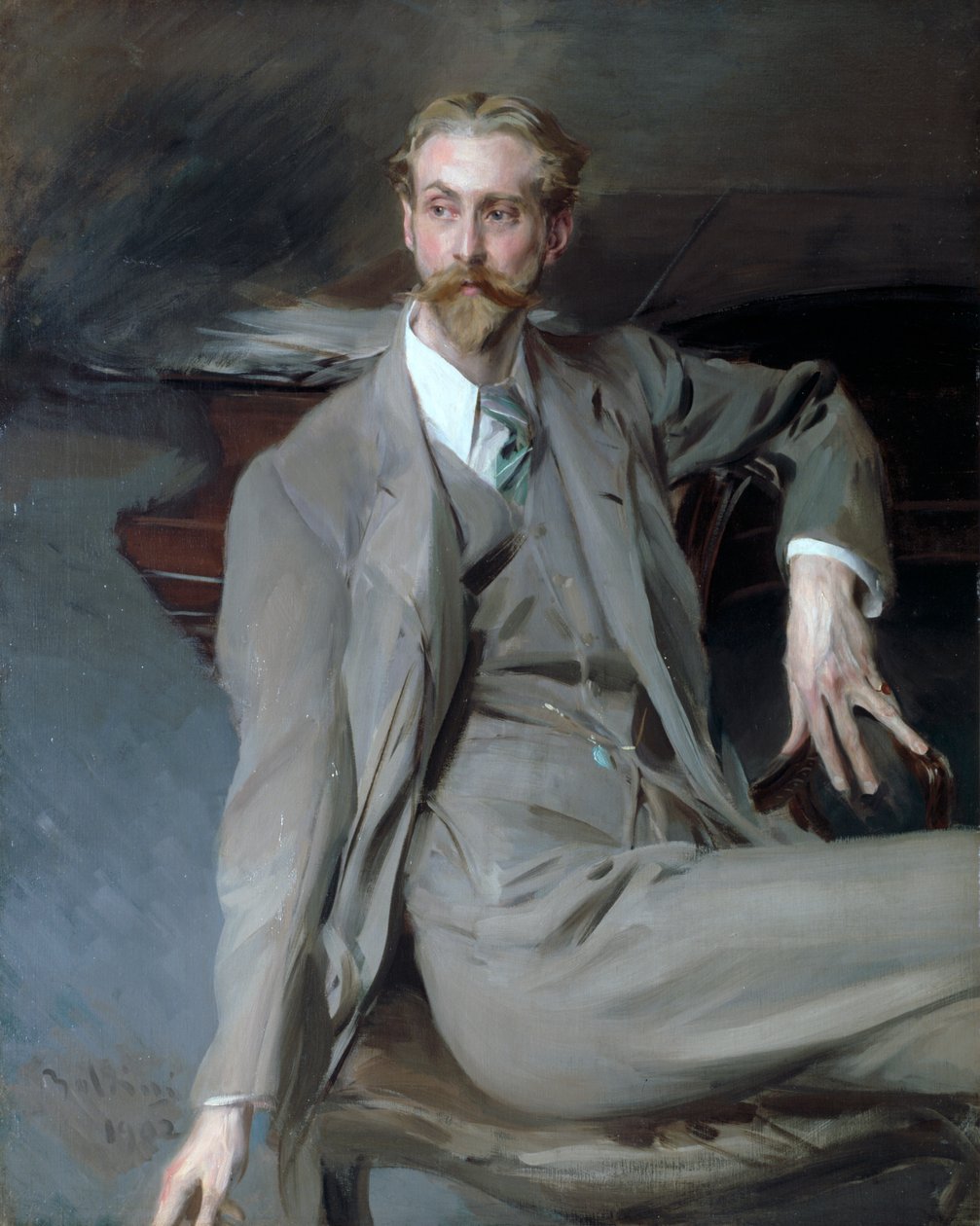 Portret van de door Giovanni Boldini