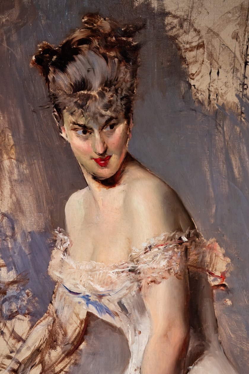 Portret van de actrice Alice Regnault (detail) door Giovanni Boldini