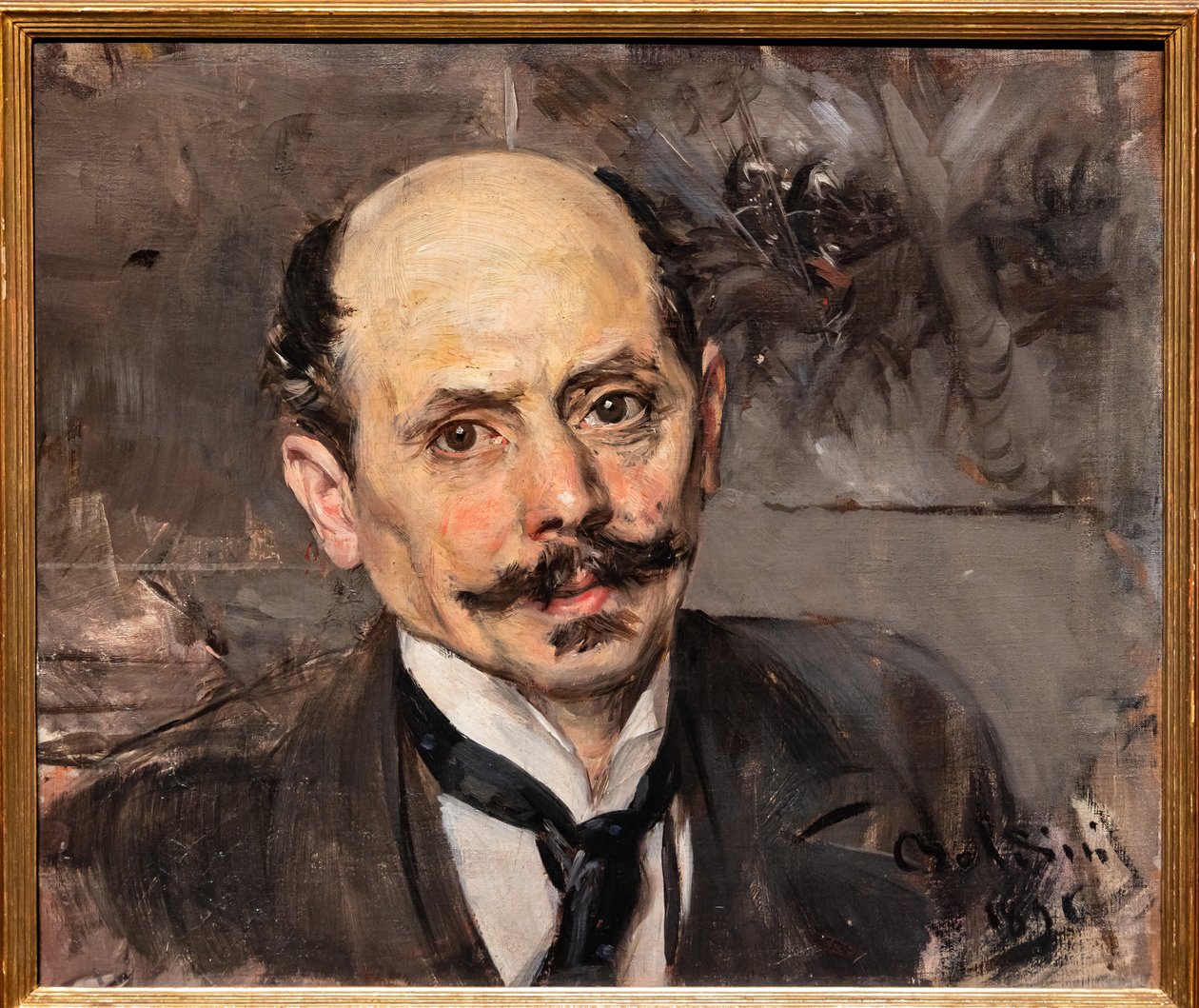 Portret van de schilder J.B. Edouard Detaille (detail) door Giovanni Boldini