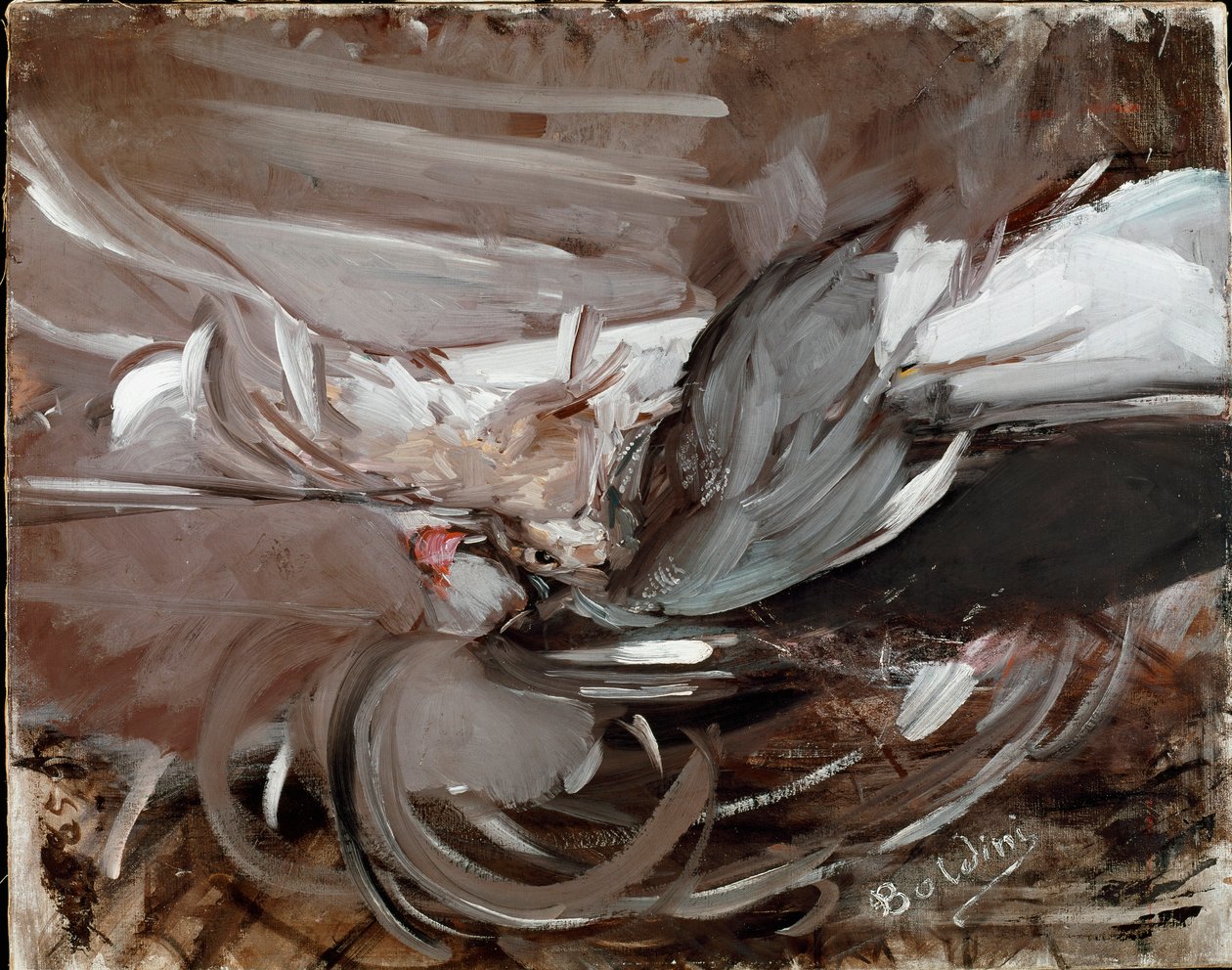 Stilleven met wild door Giovanni Boldini