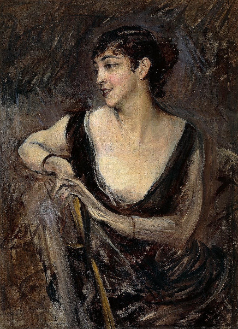 De Gravin De Rasty zittend door Giovanni Boldini