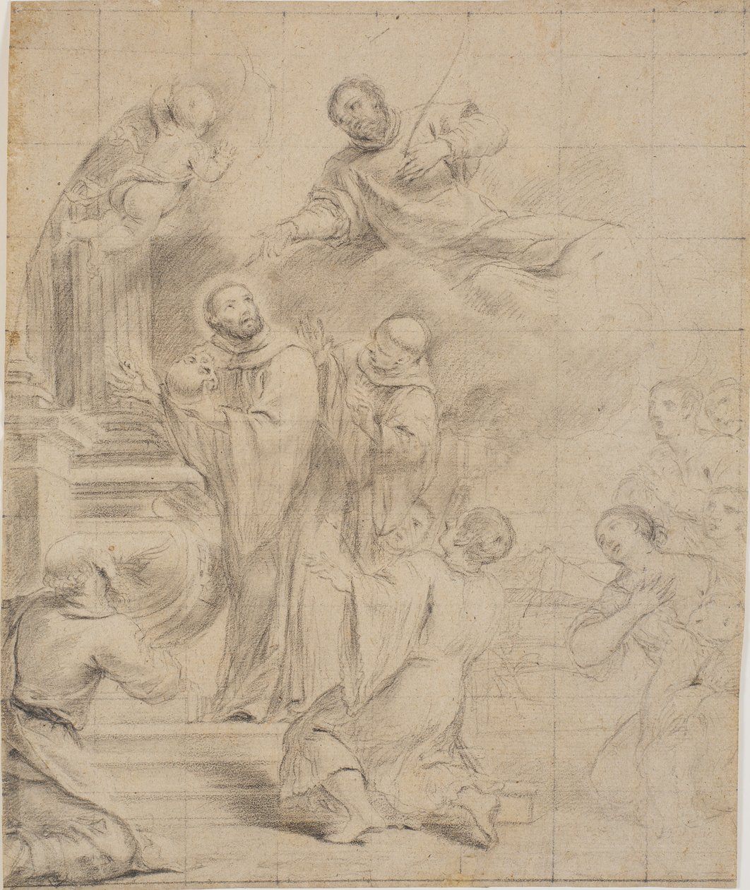 Sint Bernardus redt de schedel van Sint Caesarius door Giovanni Bonati